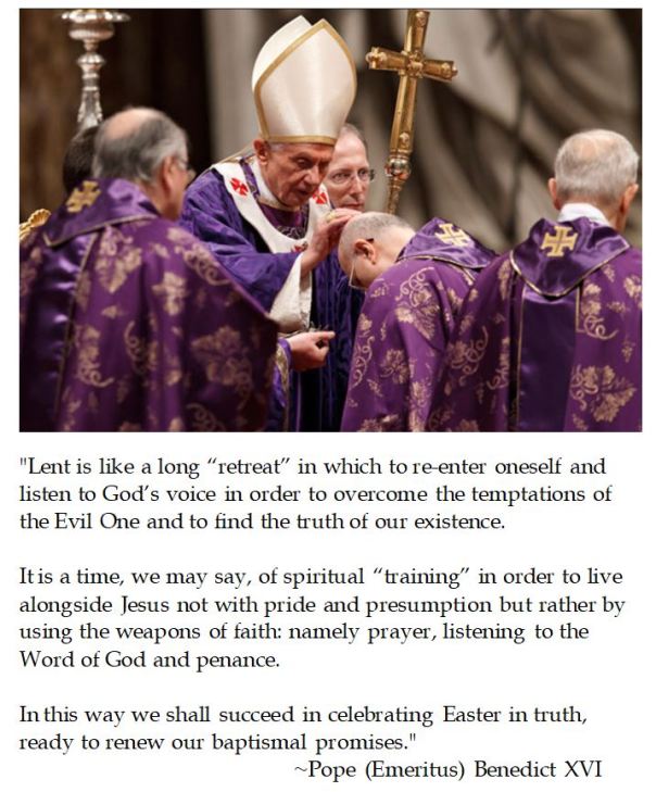 Pope Benedict XVI on Lent