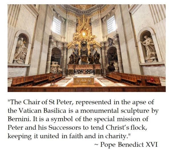 Pope Benedict XVI on celebrating the Chair of St. Peter