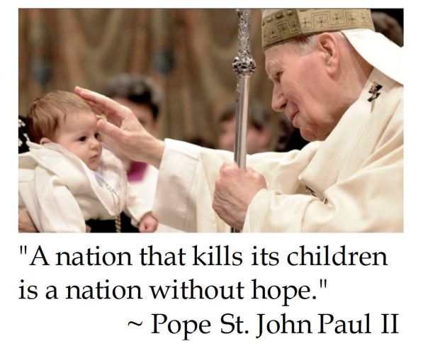 Pope St. John Paul II on nations that kill their children