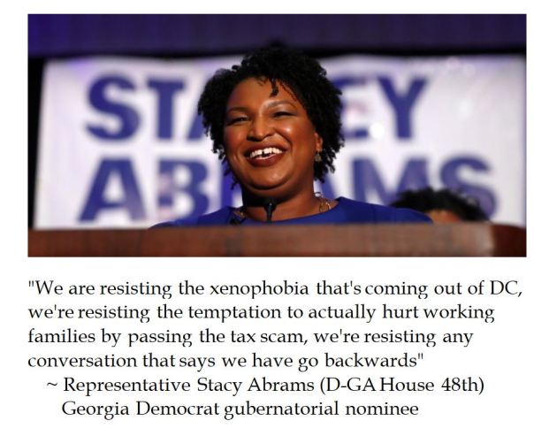 Georgia Democrat gubernatorial nominee Stacey Abrams on the Resistence 