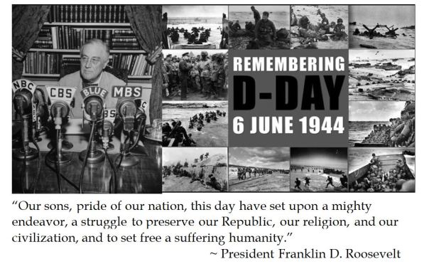 World War II President Franklin Roosevelt on D-Day