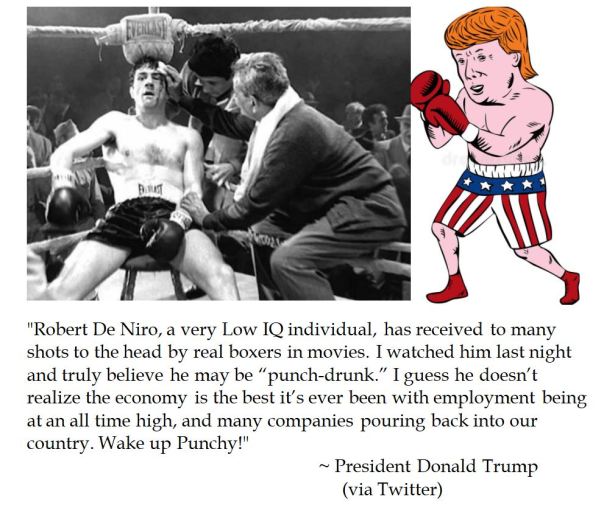 Donald Trump's counter punch to Robert De Niro's Raging Bull 