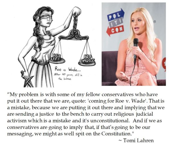 Fox News Commentator Tomi Lahren likens reversing Roe v. Wade to conservatives spitting on the Constitution