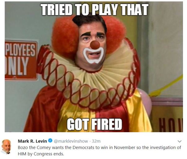 Conservative radio icon Mark Levin on Comey the Clown