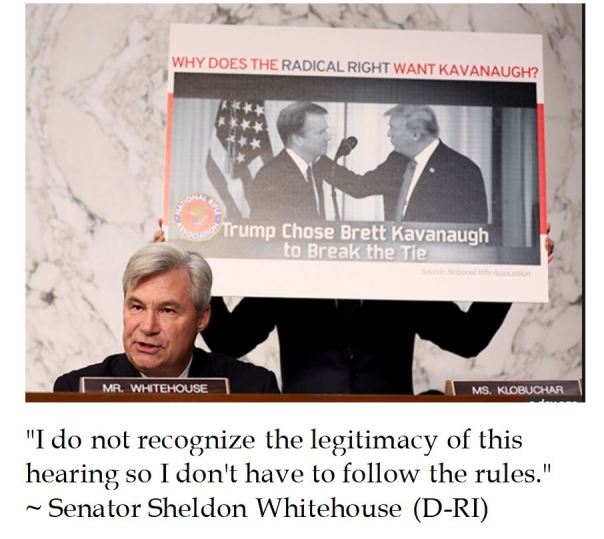 Senator Sheldon Whitehouse on flouting rules during the Kavanaugh  confirmation hearings 